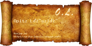 Opitz László névjegykártya